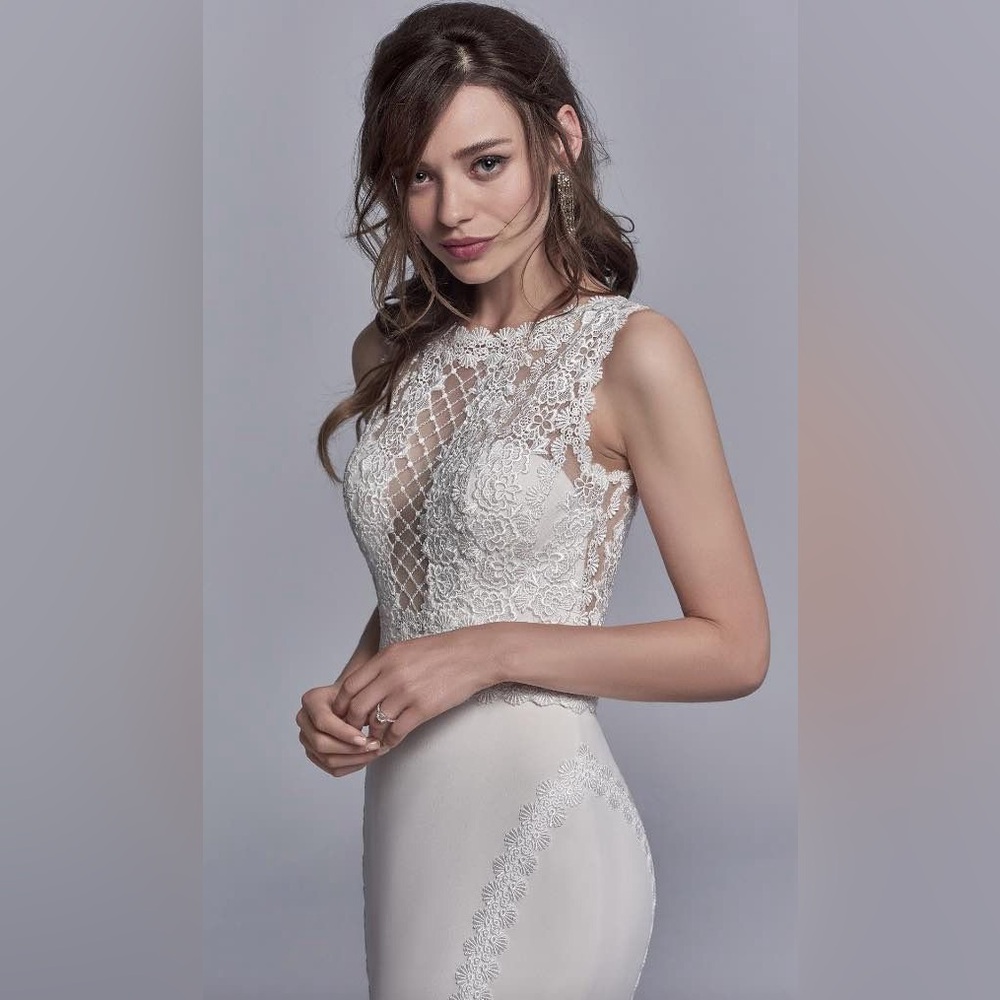 NWOT Sottero and Midgley Barrington Boho Backless lace up Wedding Dress - Size 6 - Picture 8 of 8